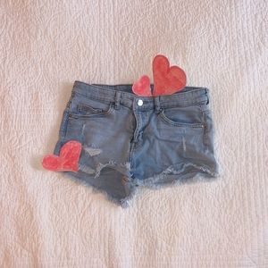 Light denim festival shorts